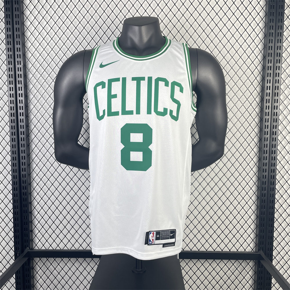 NBA Boston Celtics Round Neck White Jersey PORZINGIS#8 S-XXL