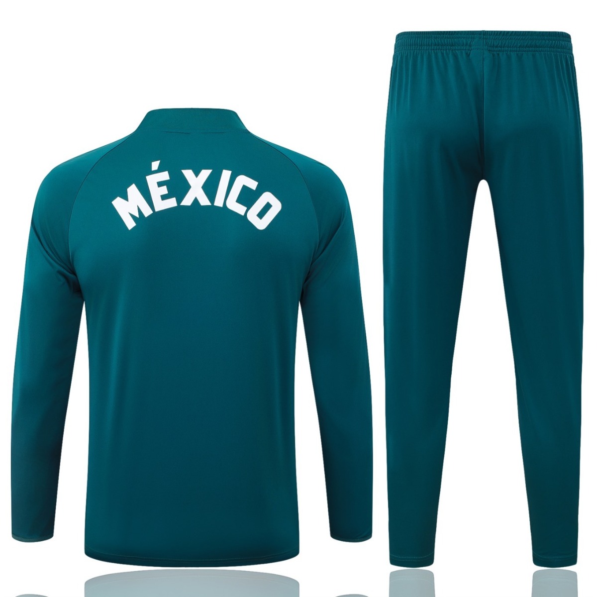 2026 Mexico Dark green Long-sleeved half-pull training kit