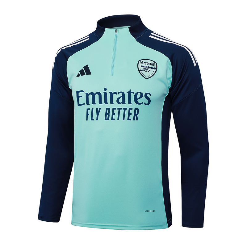 202526 Arsenal Light green Long-sleeved half-pull training kit Football team kit