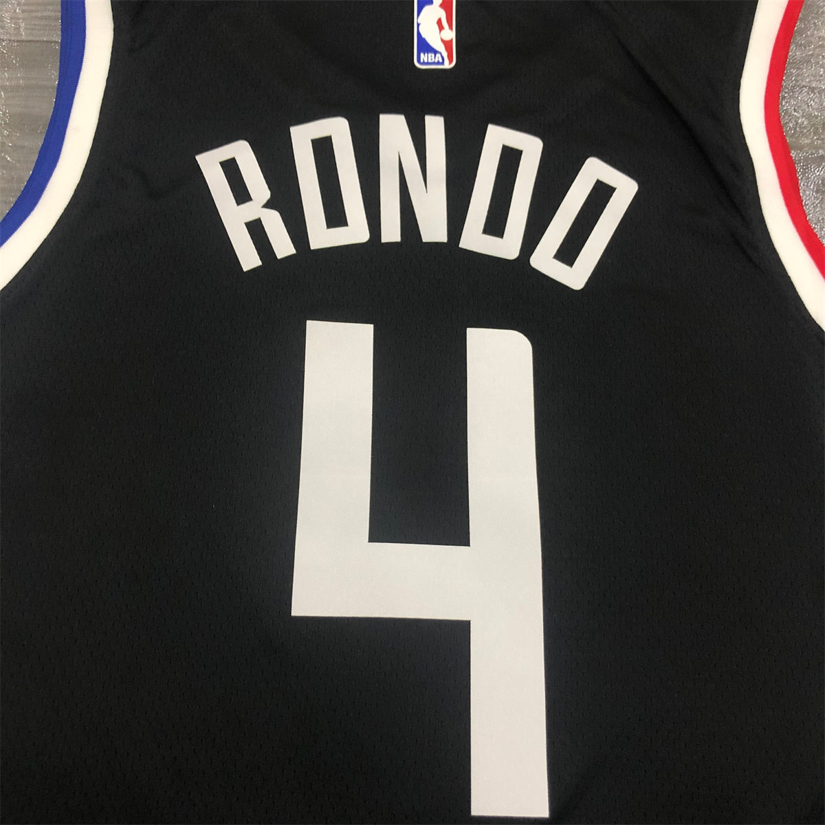 NBA Los Angeles Clippers V-Neck Black Jersey RONDO#4 S-XXL