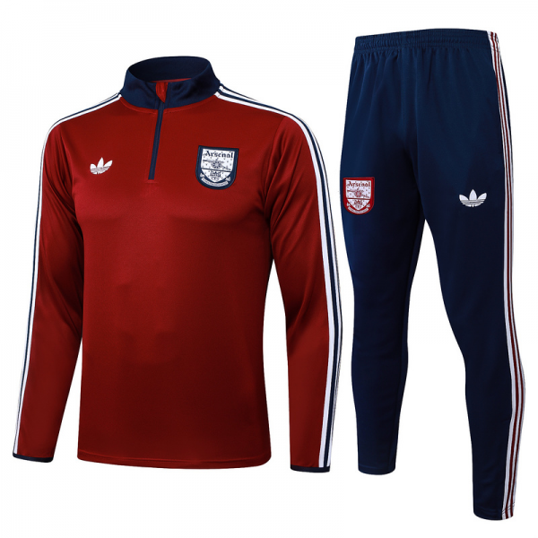 202526 Arsenal maroon Long-sleeved half-pull training kit Football team kit