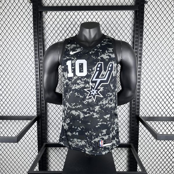 NBA San Antonio Spurs V-Neck Camouflage jersey SOCHAN#10 S-XXL