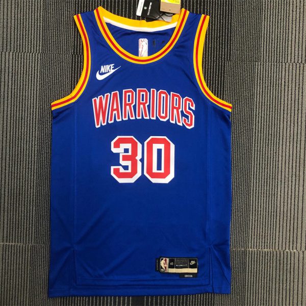 NBA Golden State Warriors Round Neck Blue Jersey CURRY#30 S-XXL