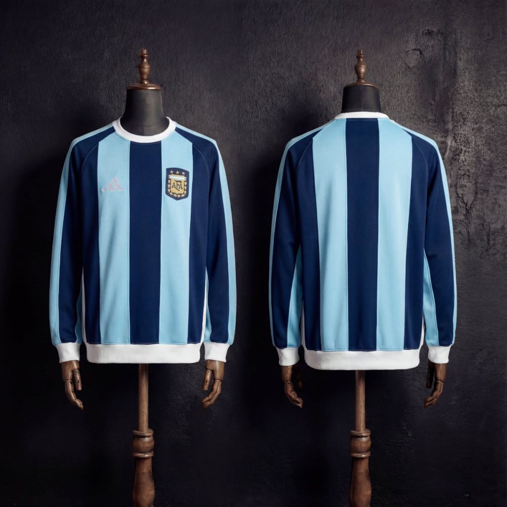 2025/26 Argentina long Sleeve Blue and Black Sweatshirt