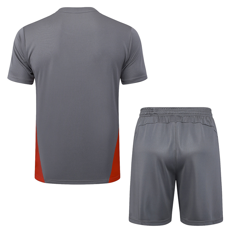 24/25 AC Milan Grey Training Set Shirt and Shorts
