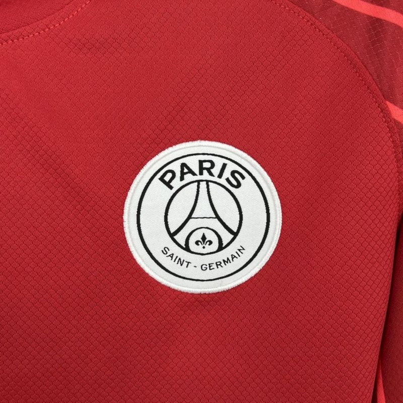 2025/26 PSG Red goalkeeper Long Sleeves jersey Fan Version