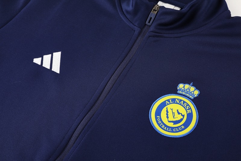 2024 Al-Nassr Royal Blue Jacket Training Suit Set Football Team Shirt Sports Fashion