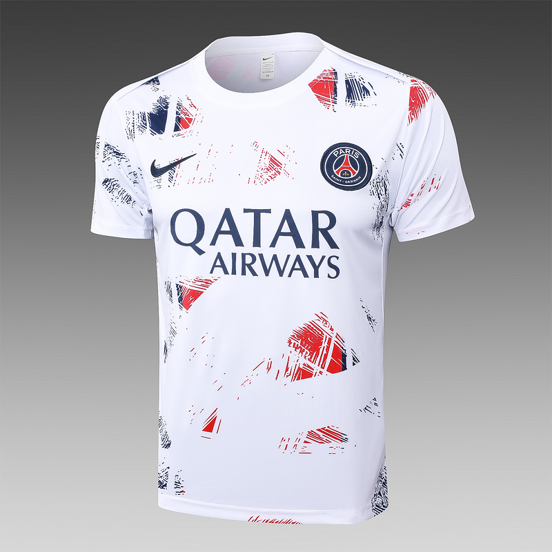 24/25 Paris White Training Set Shirt and Shorts