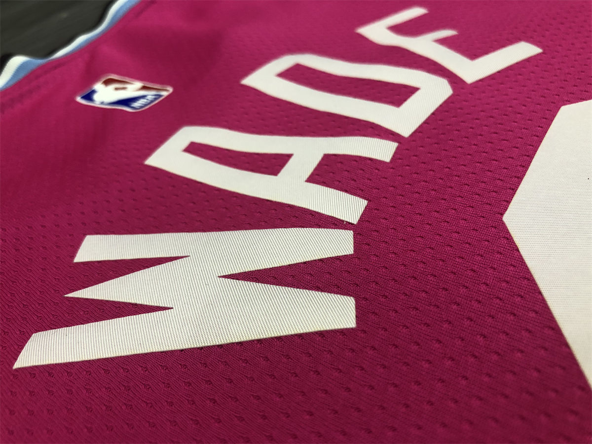 NBA Miami Hearts round neck Pink Jersey WADE#3 S-XXL