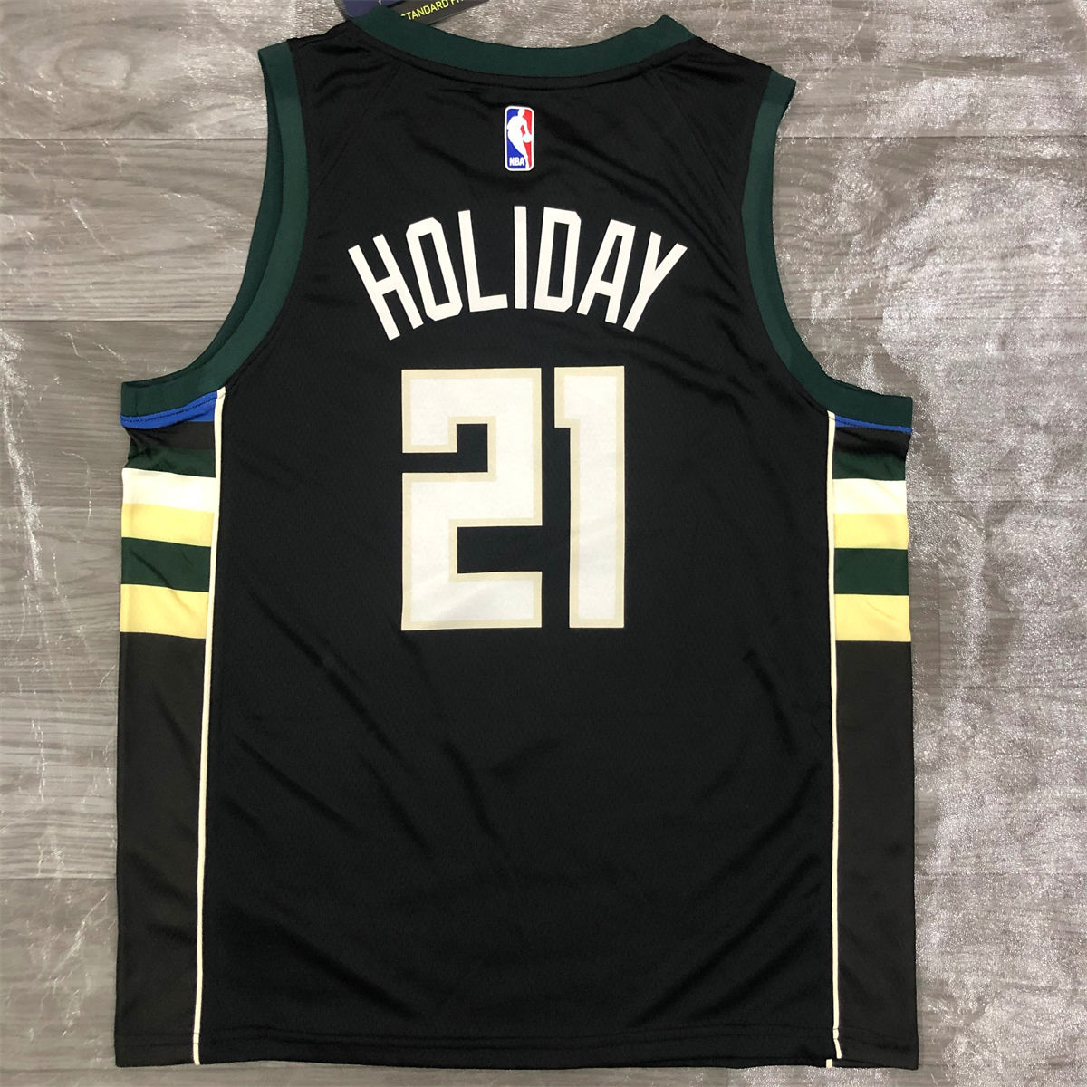NBA Milwaukee Bucks V neck Green jersey HOLIDAY#21 S-XXL