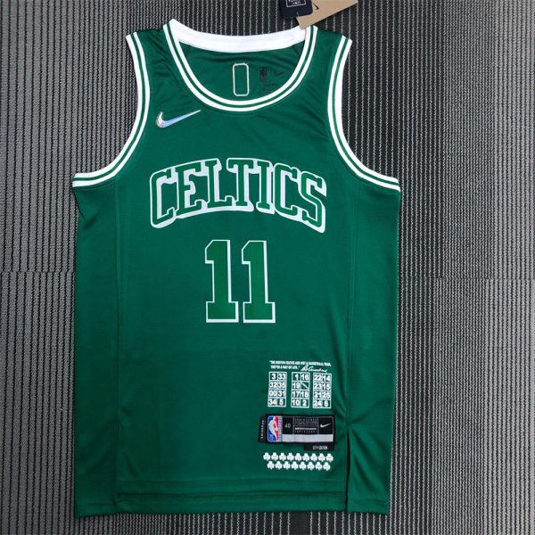 NBA Boston Celtics Round Neck 75th anniversary Green Jersey IRVING#11 S-XXL