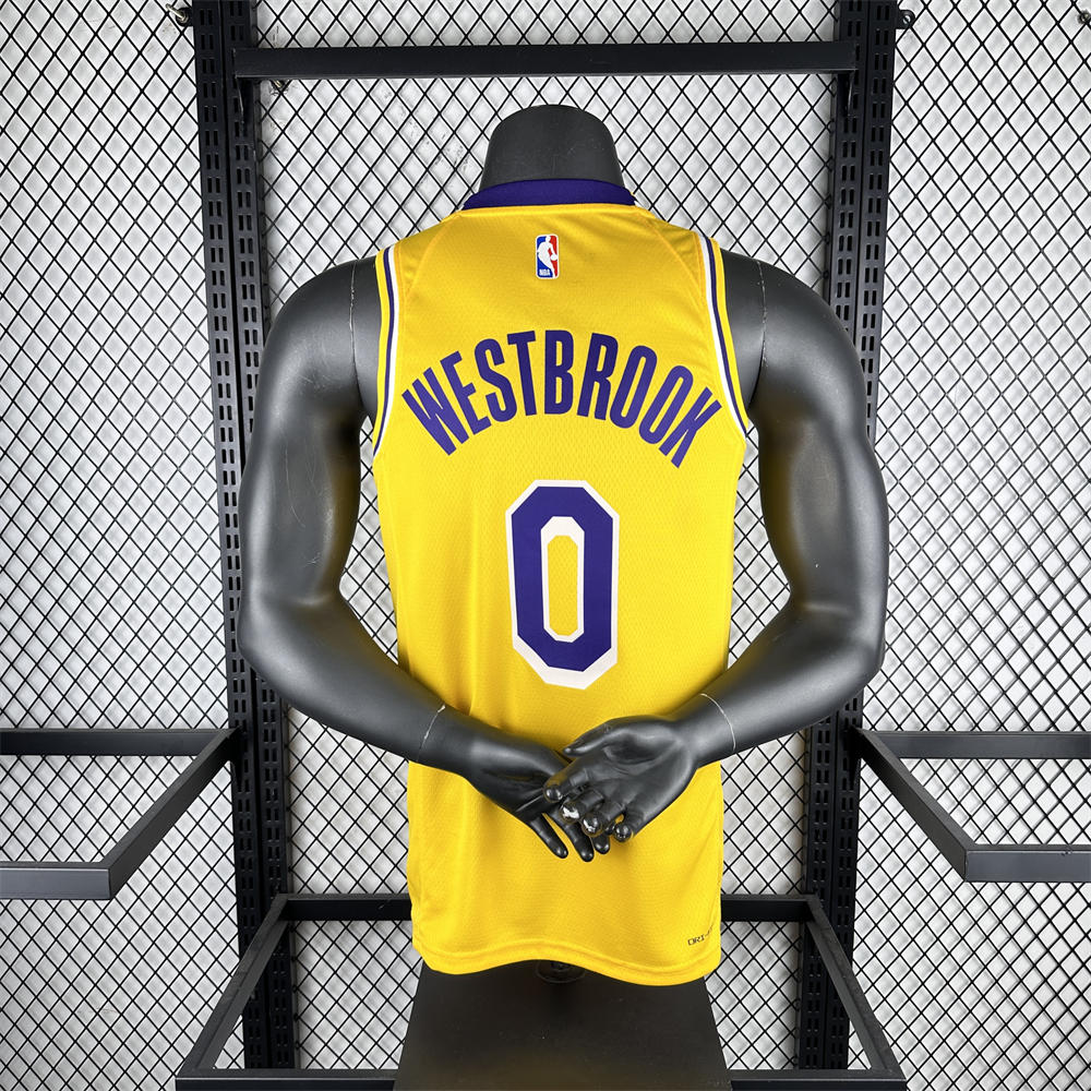 NBA Los Angeles Lakers WESTBROOK#0 2022/23 Gold Association Edition Swingman Jersey S-XXL