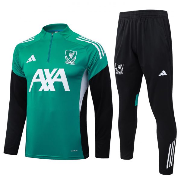 202526 Liverpool Green Long-sleeved half-pull training kit Football team kit