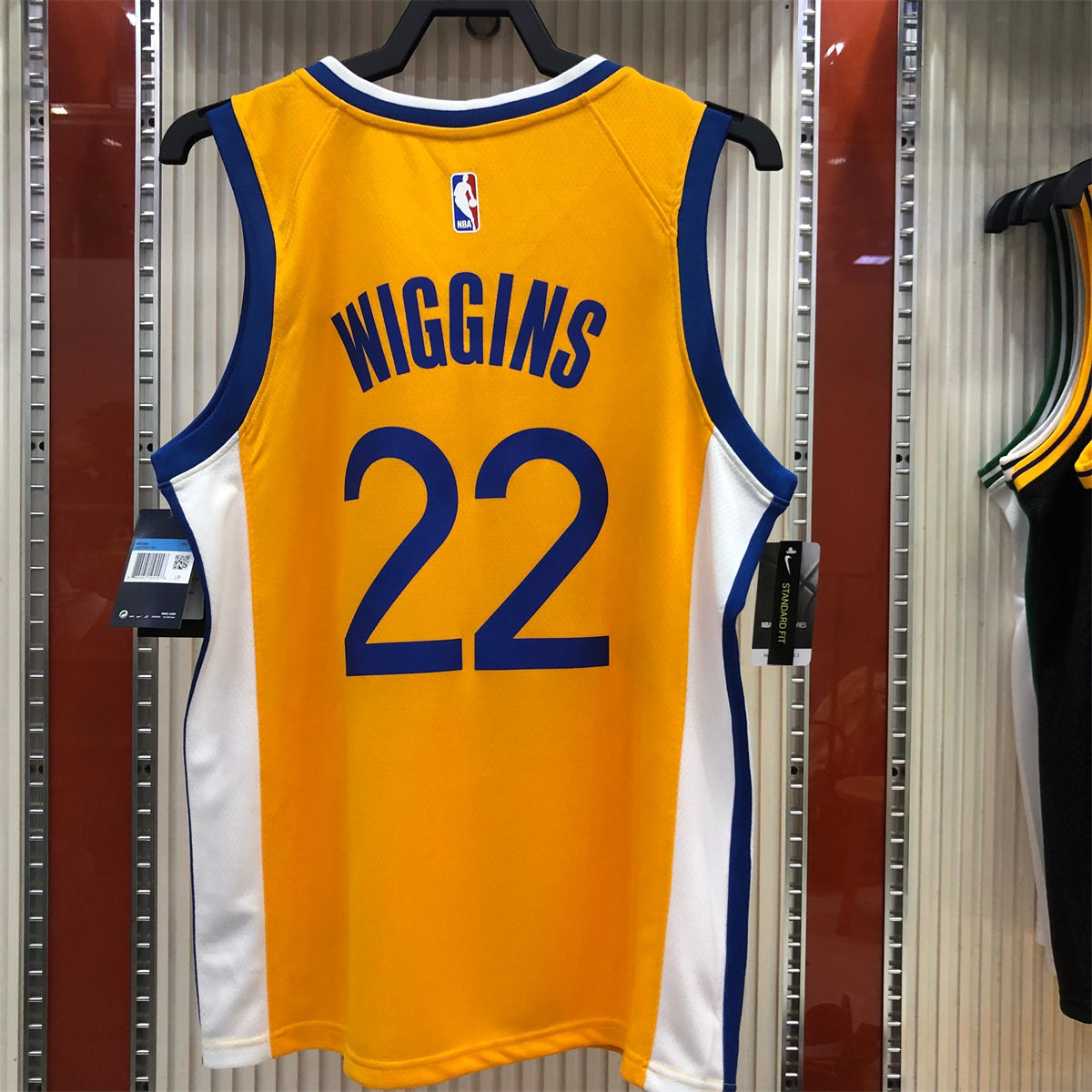 NBA Golden State Warriors V neck Yellow Jersey WIGGINS#22 S-XXL
