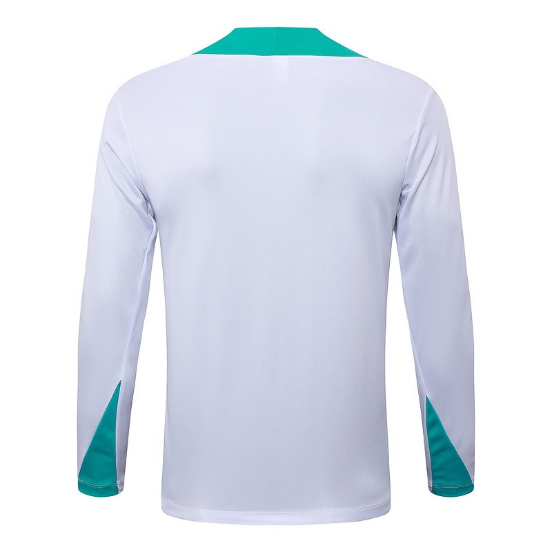24/25 Portugal White Long-sleeved half-pull training kit Football team kit