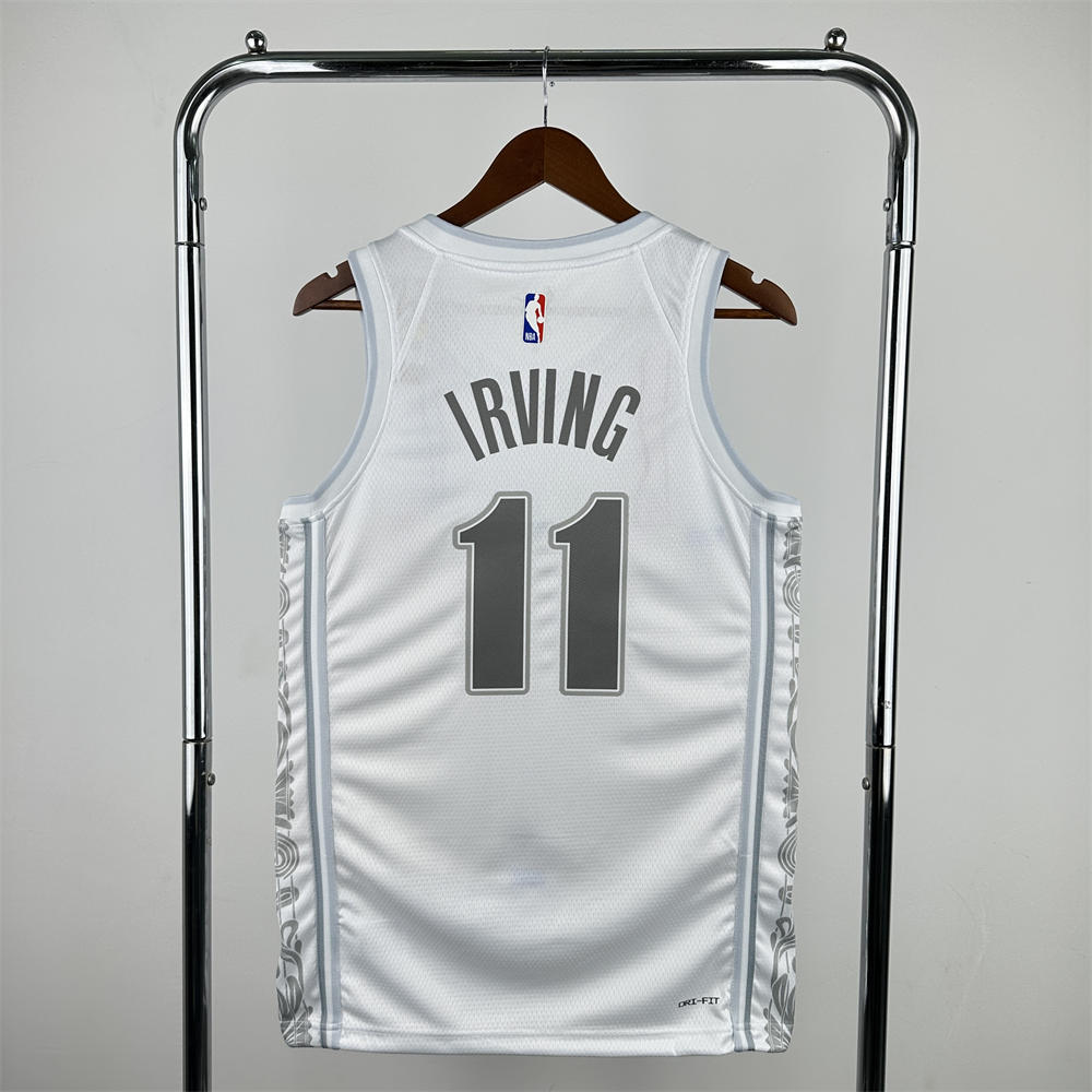 NBA Dallas Mavericks 24/25 City Edition V-Neck White Jersey IRVING#11 S-XXL