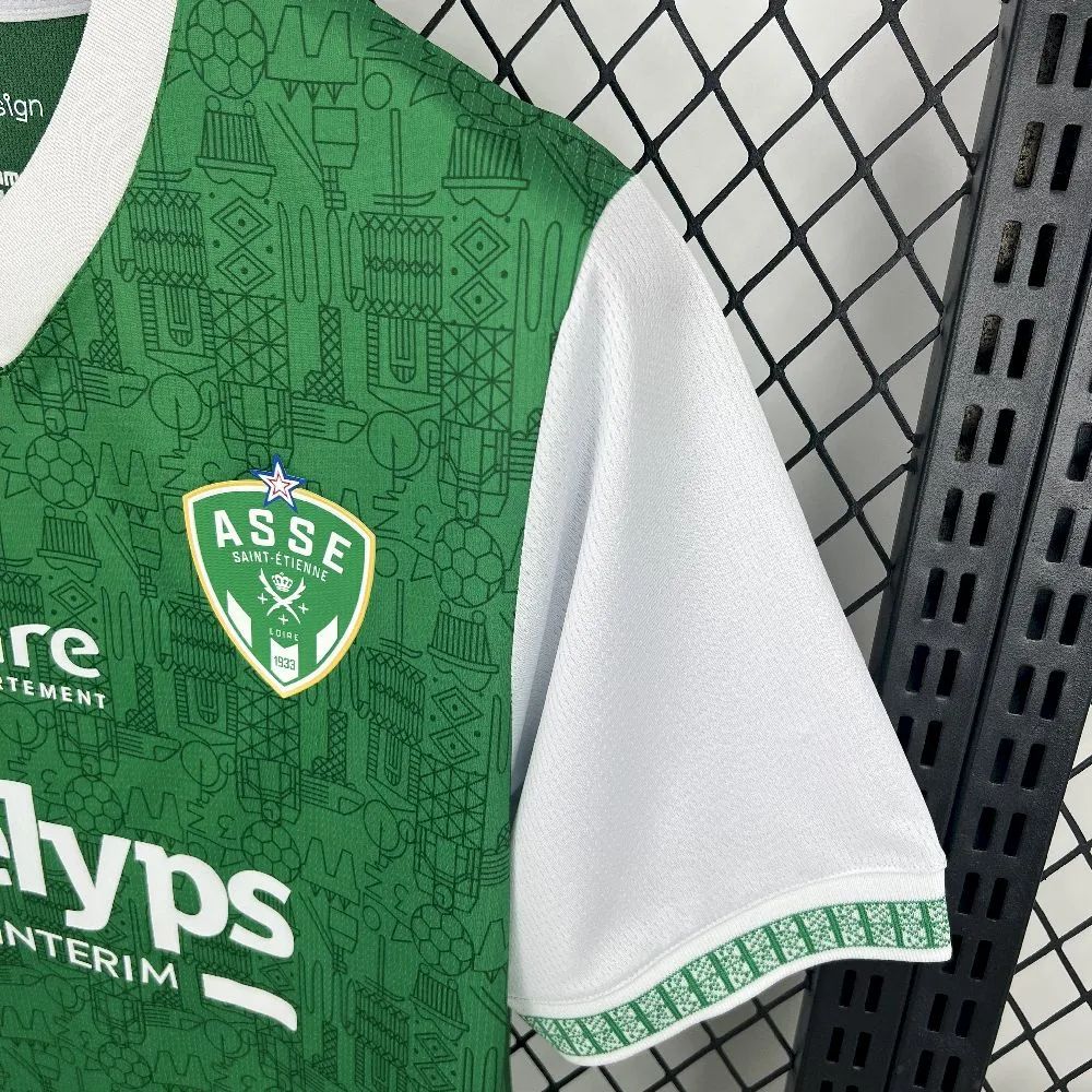 2025/26 Saint-Etienne Home Green Jersey Fan Version