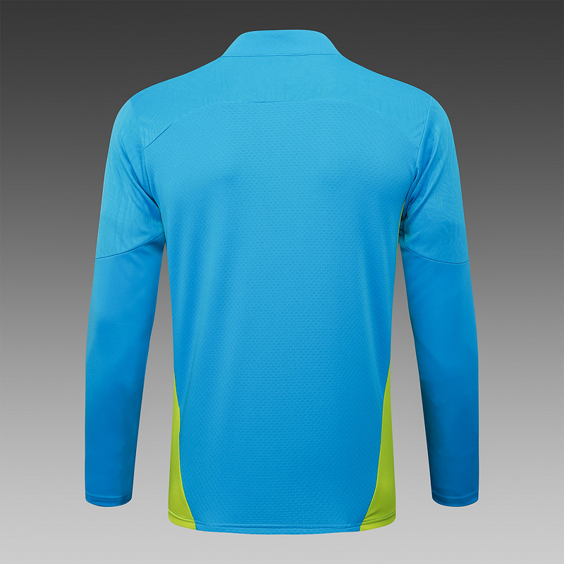 202526 Manchester City Blue Long-sleeved half-pull training kit Football team kit