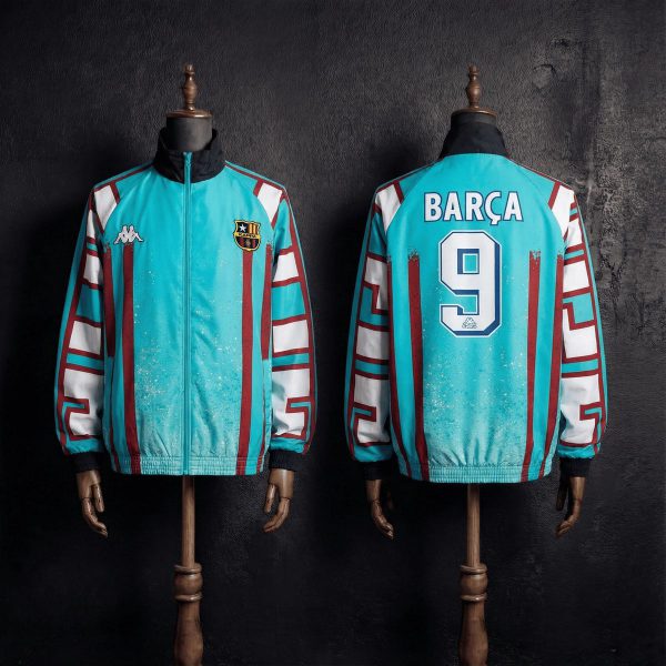 1996/97 Vintage Style Barcelona BARCA#9 Jacket Windbreaker Sport Unifom