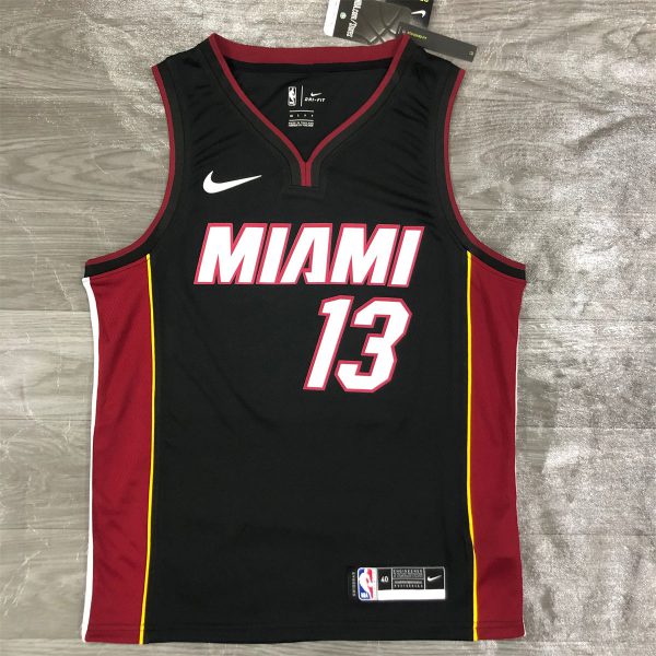 NBA Miami Hearts V-Neck Black Jersey ADEBAYO#13 S-XXL