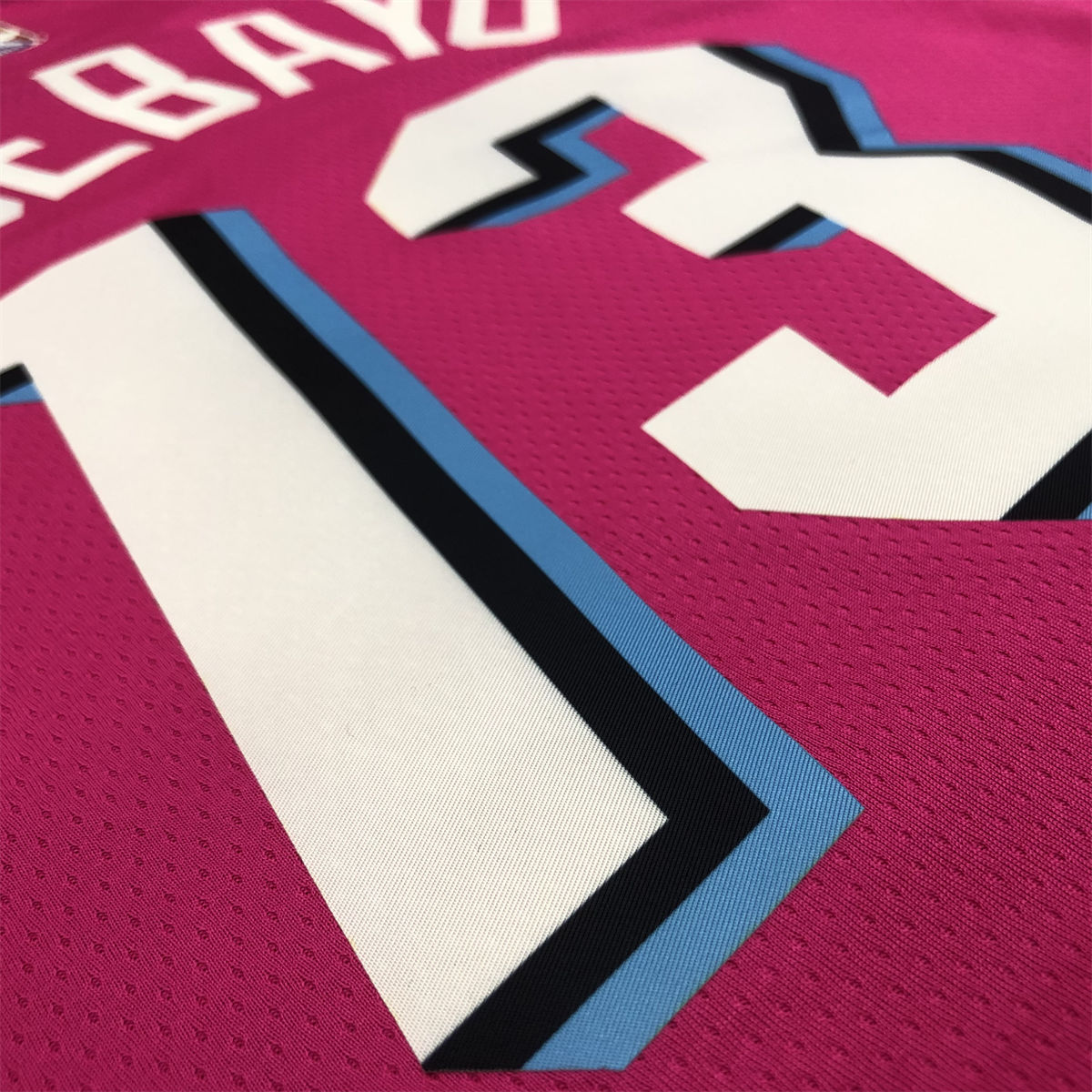 NBA Miami Hearts round neck Pink Jersey ADEBAYO#13 S-XXL