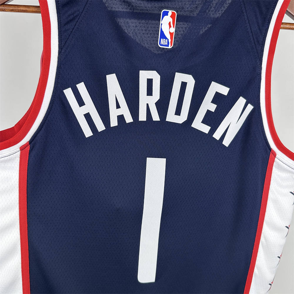 NBA Los Angeles Clippers 2019 City Edition Round Neck dark blue Jersey HARDEN#1 S-XXL