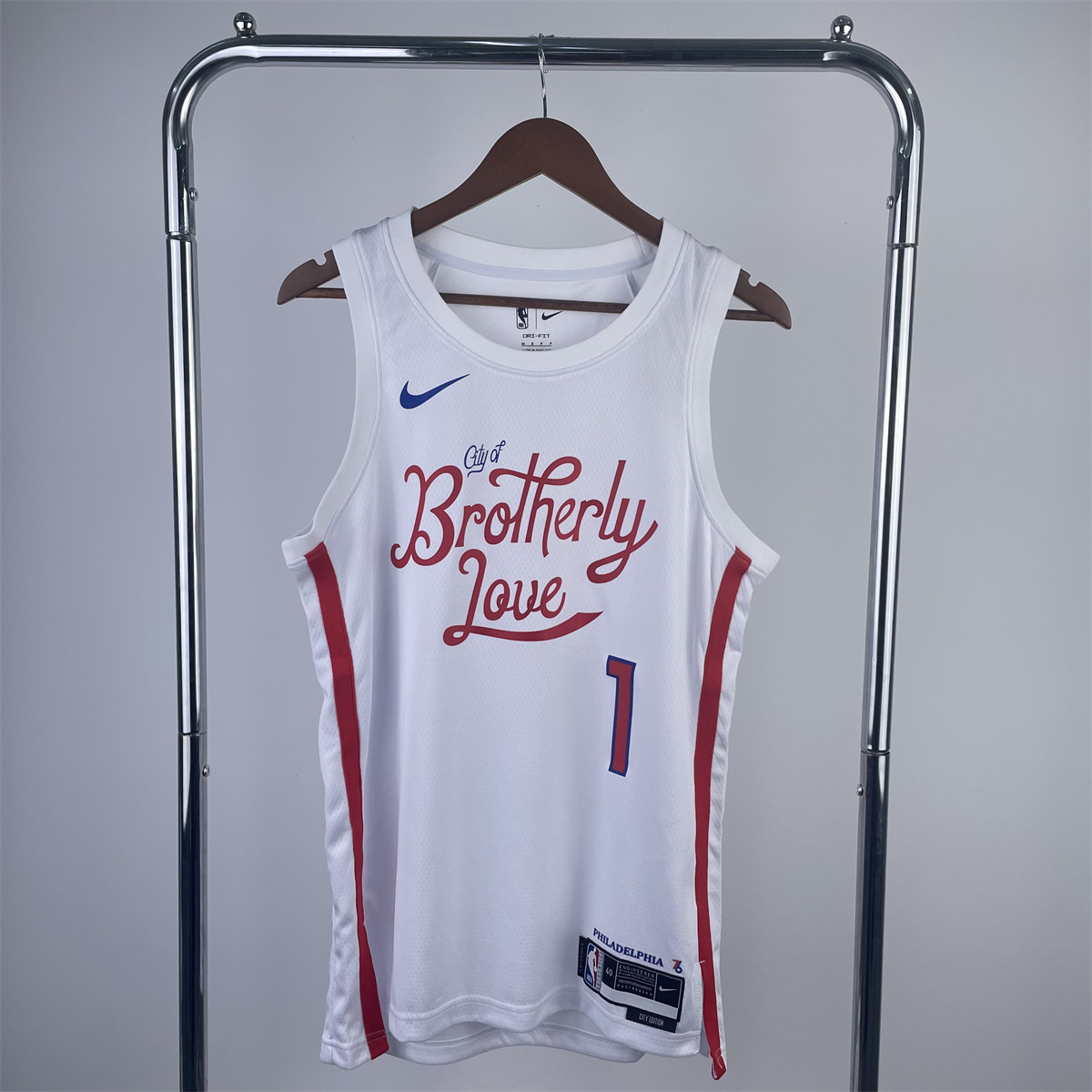 NBA Philadelphia 76ers Round Neck White Jersey HARDEN#1 S-XXL