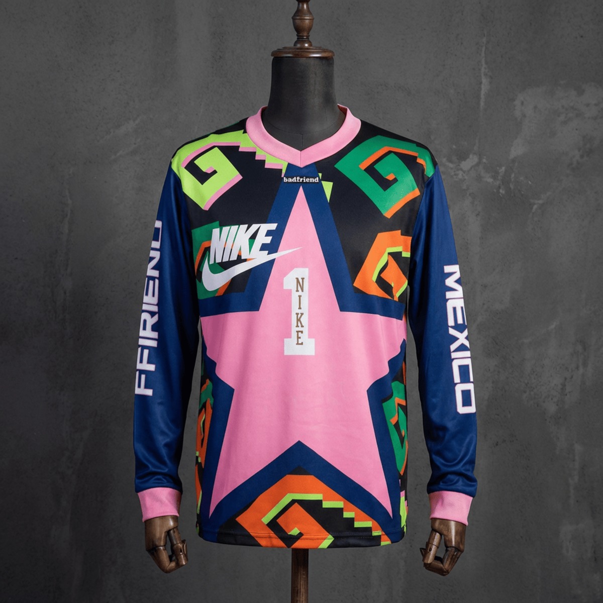 Retro Mexico Jorge Compos Goalkeeper jersey Long Sleeve Fan Version