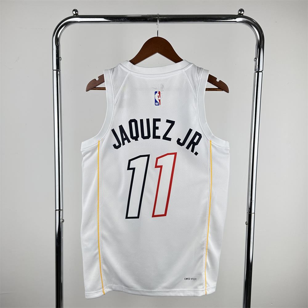 NBA Miami Hearts Round Neck City Edition White Jersey JAQUEZ JR.#11 S-XXL