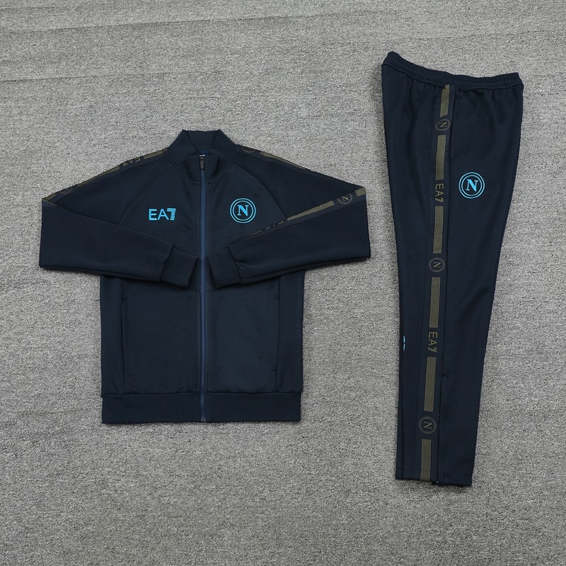 2024 Napoli Royal Blue Jacket Training Suit Set Football Team Shirt Sports Fashion
