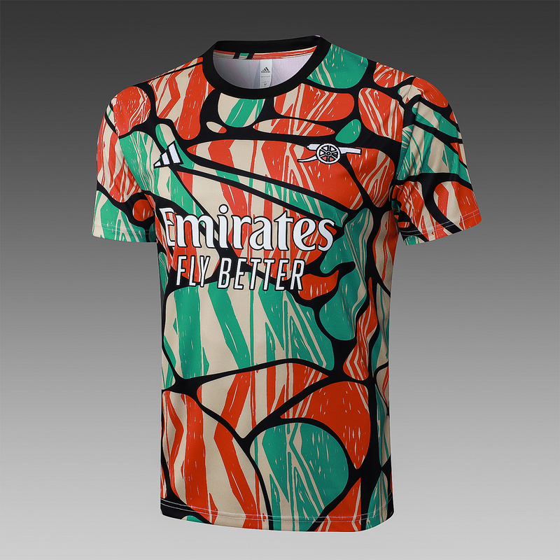 24/25 Arsenal Red Green Training Set Shirt and Shorts