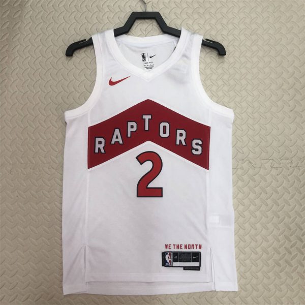 NBA Toronto Raptors V-Neck White Jersey LEONARD#2 S-XXL