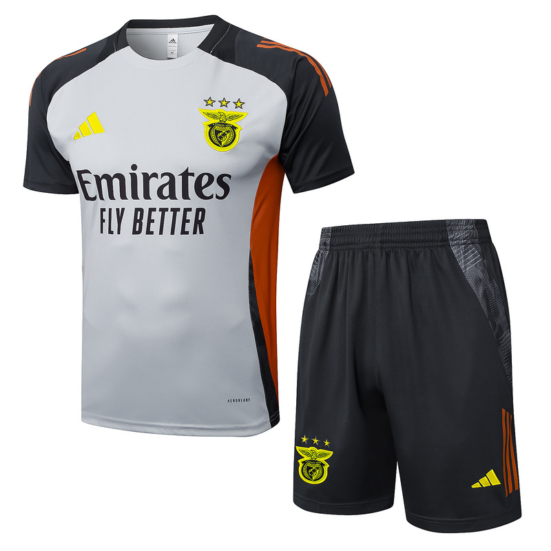 24/25 Benfica Grey Training Set Shirt and Shorts