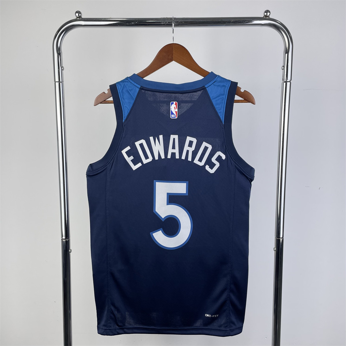 NBA Minnesota Timberwolves 2023 V-Neck Black Jersey EDWARDS#5 S-XXL