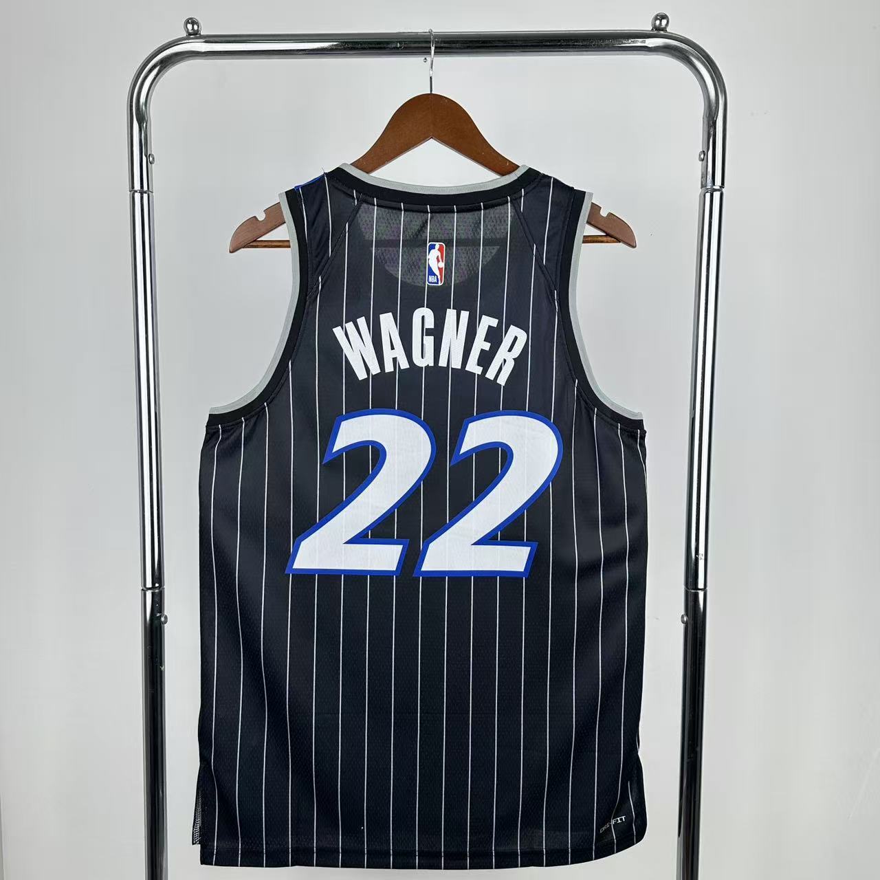 NBA Orlando Magic 2025/26 Round Neck Jordan Edition Black Jersey WAGNER#22