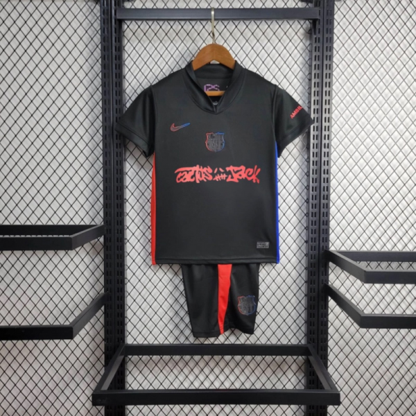 2024/25 Barcelona Away x Travis Scout Special Edition jersey kids Kits size: 16-28
