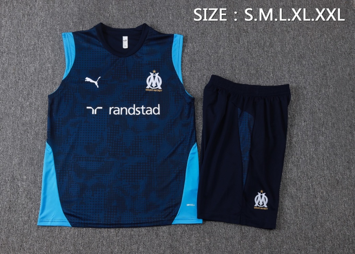 2026 Marseilles Cyan Training Set Shirt and Shorts