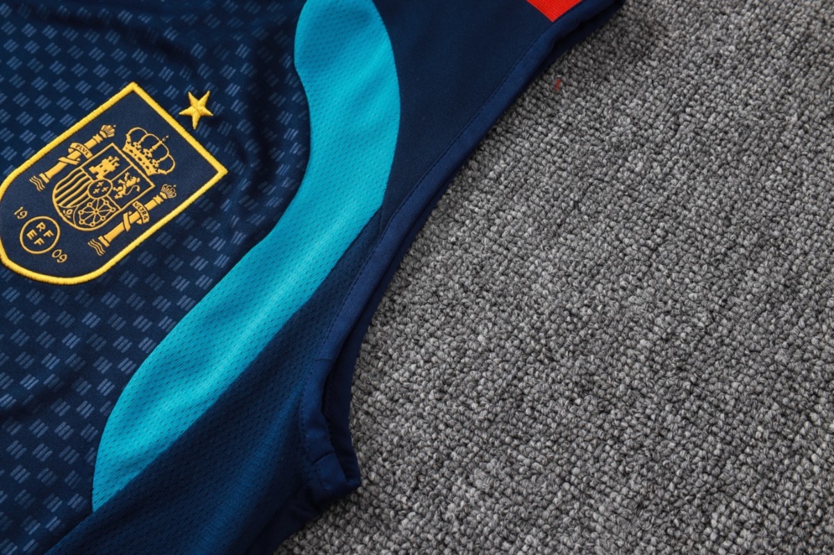 2026 Spain Royal blue Training Set Shirt and Shorts