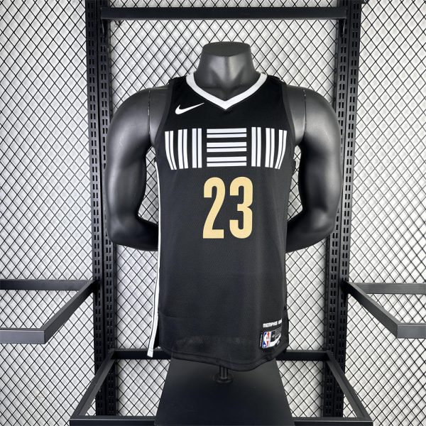 NBA Memphis Grizzies 2024 City Edition V-Neck Black Jersey ROSE#23 S-XXL