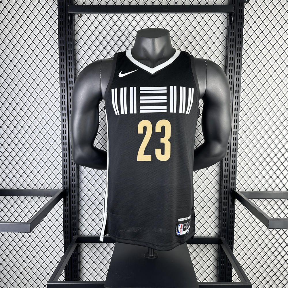 NBA Memphis Grizzies 2024 City Edition V-Neck Black Jersey ROSE#23 S-XXL