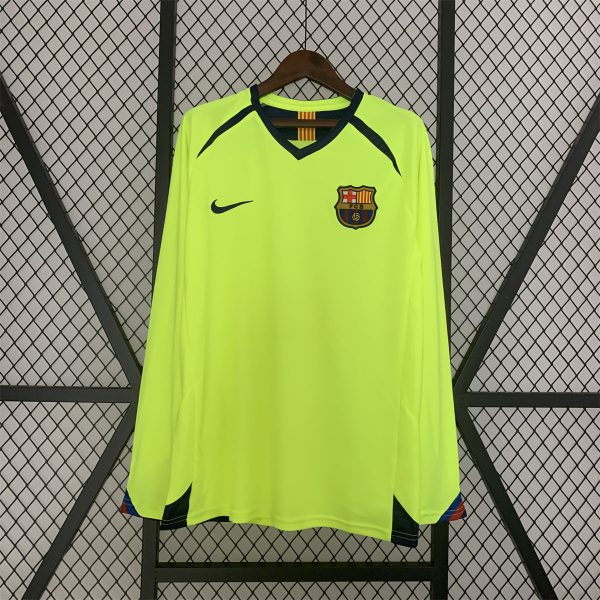 Retro Barcelona 05/06 long sleeve away jersey Fan Version