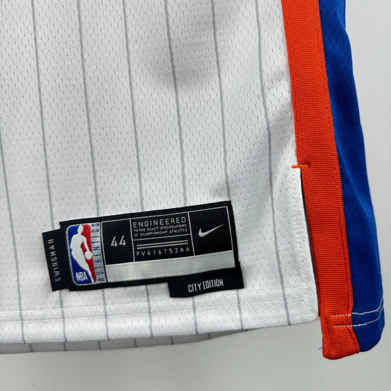 NBA New York Knicks 24/25 City Edition Round Neck White jersey CLARKSON#00 S-XXL