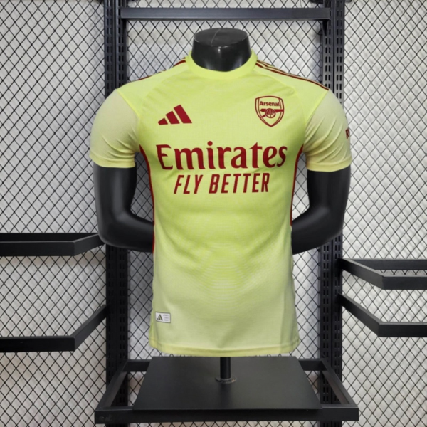 2025/26 Arsenal Yellow goalkeeper jersey Player Version
