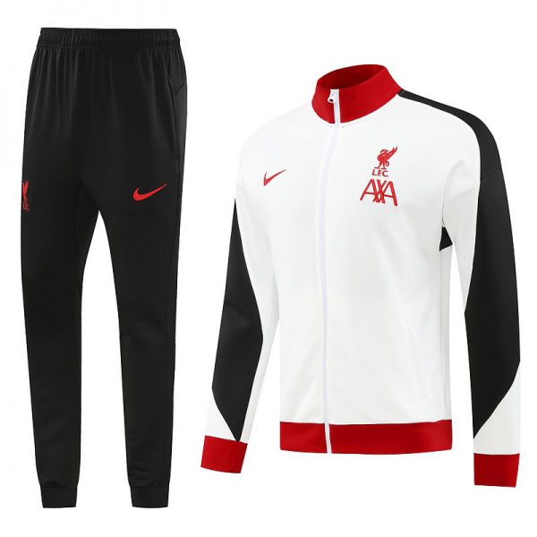 2024 Liverpool White Jacket Training Suit Set Football Team Shirt Sports Fashion