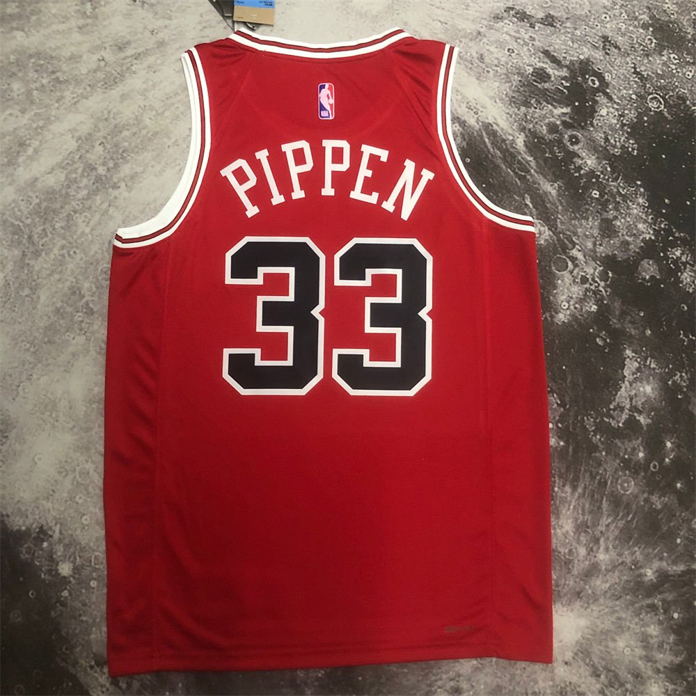 NBA Chicago Bulls PIPPEN#33 2022/23 Red Icon Edition Swingman Jersey S-XXL