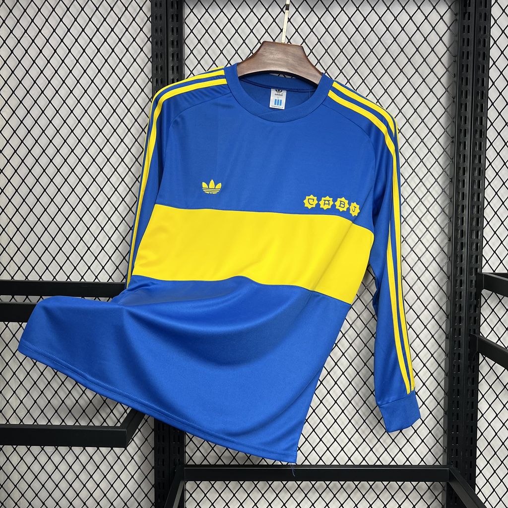 Retro Boca Juniors 1981 Home Long Sleeve jersey Fan Version