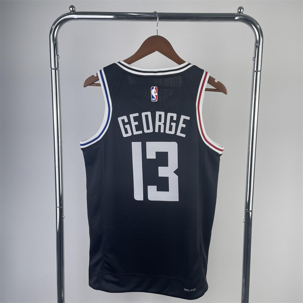 NBA Los Angeles Clippers V-Neck Black Jersey S-XXL