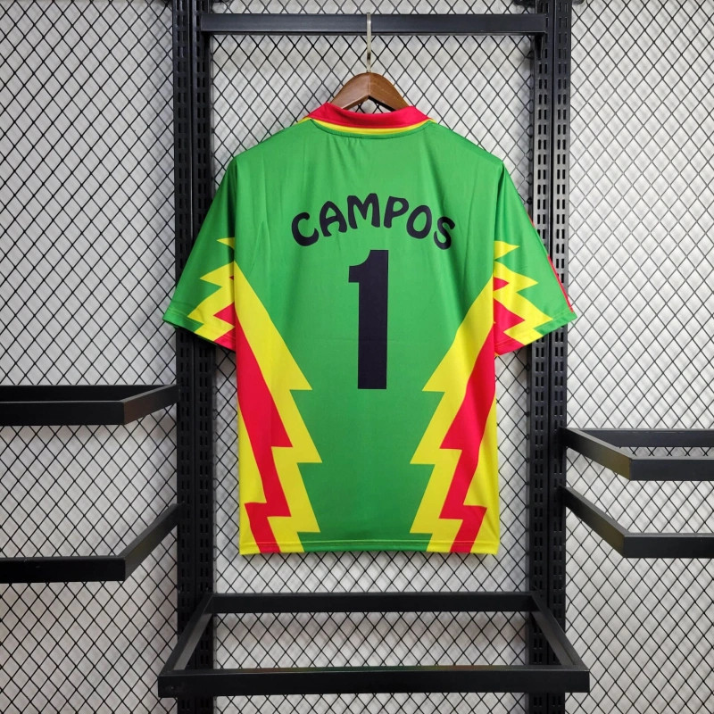 Retro Mexico 1998 World Cup Goalkeeper Green jersey Fan Version CAMPOS Number 1