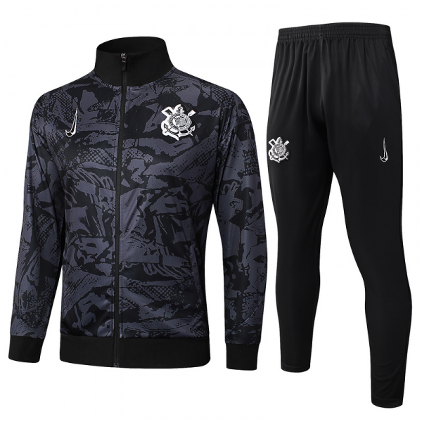 2025/26 Corinthians Black Jacket Training Suit Set Football Team Shirt Sports Fashion