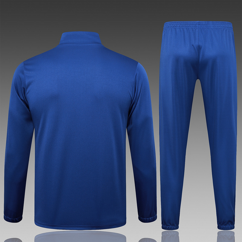 2024/25 Brazil Blue Jacket Training Suit Set Football Team Shirt Sports Fashion